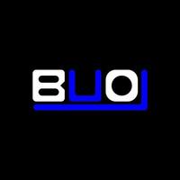 Buo Letter Logo kreatives Design mit Vektorgrafik, Buo einfaches und modernes Logo. vektor