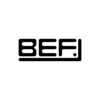 bef Brief Logo kreatives Design mit Vektorgrafik, bef einfaches und modernes Logo. vektor