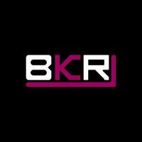 bkr Brief Logo kreatives Design mit Vektorgrafik, bkr einfaches und modernes Logo. vektor