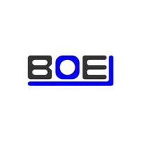 boe letter logo kreatives design mit vektorgrafik, boe einfaches und modernes logo. vektor