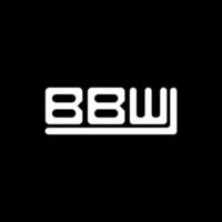 bbw brev logotyp kreativ design med vektor grafisk, bbw enkel och modern logotyp.