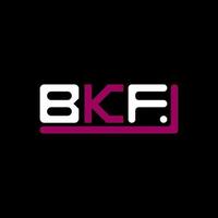 bkf Brief Logo kreatives Design mit Vektorgrafik, bkf einfaches und modernes Logo. vektor