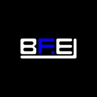 bfe Brief Logo kreatives Design mit Vektorgrafik, bfe einfaches und modernes Logo. vektor