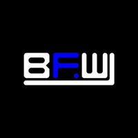 bfw brev logotyp kreativ design med vektor grafisk, bfw enkel och modern logotyp.