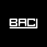 Bac Letter Logo kreatives Design mit Vektorgrafik, Bac einfaches und modernes Logo. vektor