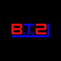 btz brev logotyp kreativ design med vektor grafisk, btz enkel och modern logotyp.