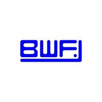 bwf brev logotyp kreativ design med vektor grafisk, bwf enkel och modern logotyp.