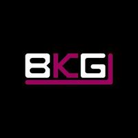 bkg Brief Logo kreatives Design mit Vektorgrafik, bkg einfaches und modernes Logo. vektor