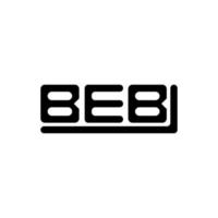 beb letter logo kreatives design mit vektorgrafik, beb einfaches und modernes logo. vektor