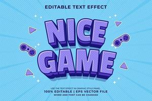redigerbar text effekt - trevlig spel tecknad serie mall stil premie vektor