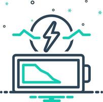 Mix-Symbol für Batterie vektor