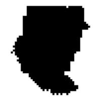 pixel Karta av sudan. vektor illustration.