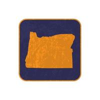 Oregon State Map Square mit Grunge-Textur. Vektor-Illustration. vektor