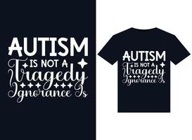 autism är inte en tragedi illustrationer för tryckfärdig t-tröjor design vektor