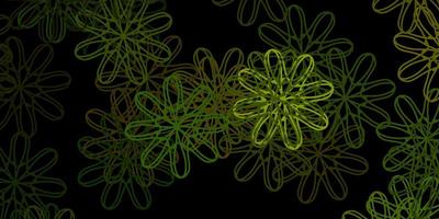 dunkelgrüne Vektorschablone mit abstrakten Formen. vektor