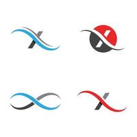 x Brief Logo Vorlage Vektor-Symbol vektor