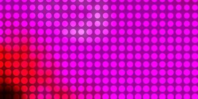 dunkelvioletter, rosa Vektorhintergrund mit Kreisen. vektor