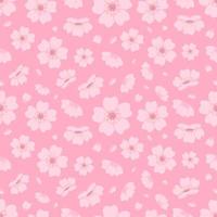 körsbär blomma sömlös mönster. japansk blomma mönster vektor bakgrund.