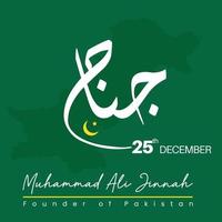 25. Dezember quaid e azam day post design vektor