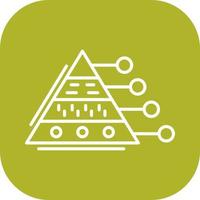 Pyramidendiagramm-Vektorsymbol vektor