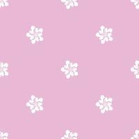 vit blomma sömlös mönster vektor rosa bakgrund