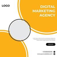 digitales Business-Marketing-Social-Media-Post-Design-Vektor. digitales postdesign für soziale medien. vektor