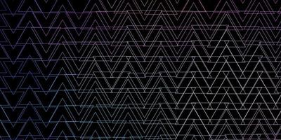 mörkblå, röd vektorbakgrund med linjer, trianglar. vektor