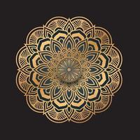goldenes Blumen-Mandala-Design