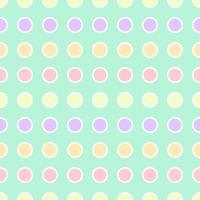 polka punkt pastell färger sömlös mönster bakgrund. klistermärken bakgrund för din diy kort, klippbok och Övrig hantverk dekorationer. prickar mönster i regnbåge färger vektor