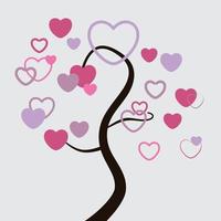 Valentinstag Baum vektor