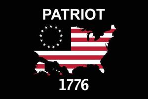 patriot 1776 flagga design vektor