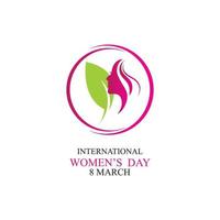 Word International Happy Women Day Logo Illustration Design vektor