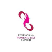 Word International Happy Women Day Logo Illustration Design vektor