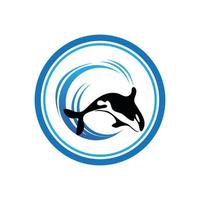 Orca-Logo-Vektorillustration auf trendigem Design. vektor