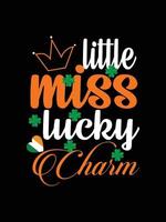 st. patrick's day typografie bunter irischer zitatvektorbeschriftungs-t-shirt-entwurf vektor