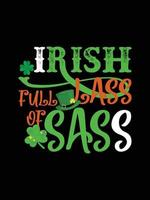 st. patrick's day typografie bunter irischer zitatvektorbeschriftungs-t-shirt-entwurf vektor