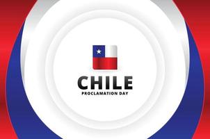 chile tillkännagivande dag bakgrund för hälsning ögonblick vektor