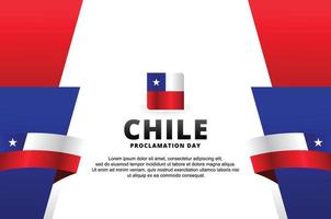 chile tillkännagivande dag bakgrund för hälsning ögonblick vektor