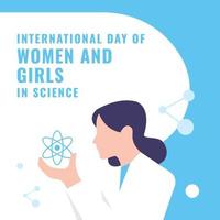 Internationaler Tag der Frauen und Mädchen in der Wissenschaft vektor