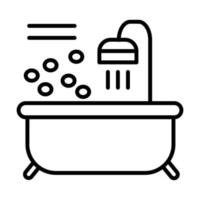 Badewanne-Vektor-Symbol vektor