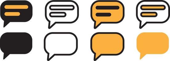 meddelanden attrapp i annorlunda färger. bubbla chatt mall av konversation. SMS gränssnitt på telefon. isolerat baloon tom design. mall för text svar och prata i chatt. vektor eps 10