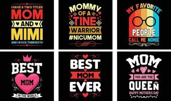 mamma t-shirt design. mors dag t-shirt design bunt. typografi mamma t-shirt design. vektor