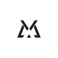 brev mk linje triangel enkel geometrisk platt logotyp vektor