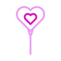 ballon-symbol duocolor rosa stil valentine illustration vektorelement und symbol perfekt. vektor