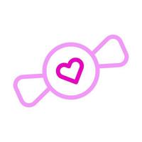 Süßigkeitssymbol duocolor rosa Stil Valentinstag Illustration Vektorelement und Symbol perfekt. vektor