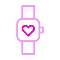 Uhr-Symbol Duocolor rosa Stil Valentinstag Illustration Vektorelement und Symbol perfekt. vektor