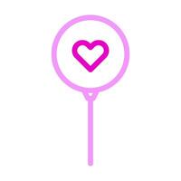 ballon-symbol duocolor rosa stil valentine illustration vektorelement und symbol perfekt. vektor