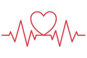 EKG-Herzschlag und Herzlinie vektor