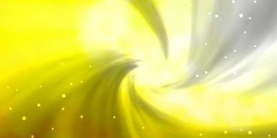 hellroter, gelber Vektorhintergrund mit bunten Sternen. vektor