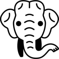 Elefant, der leicht bearbeitet oder geändert werden kann vektor